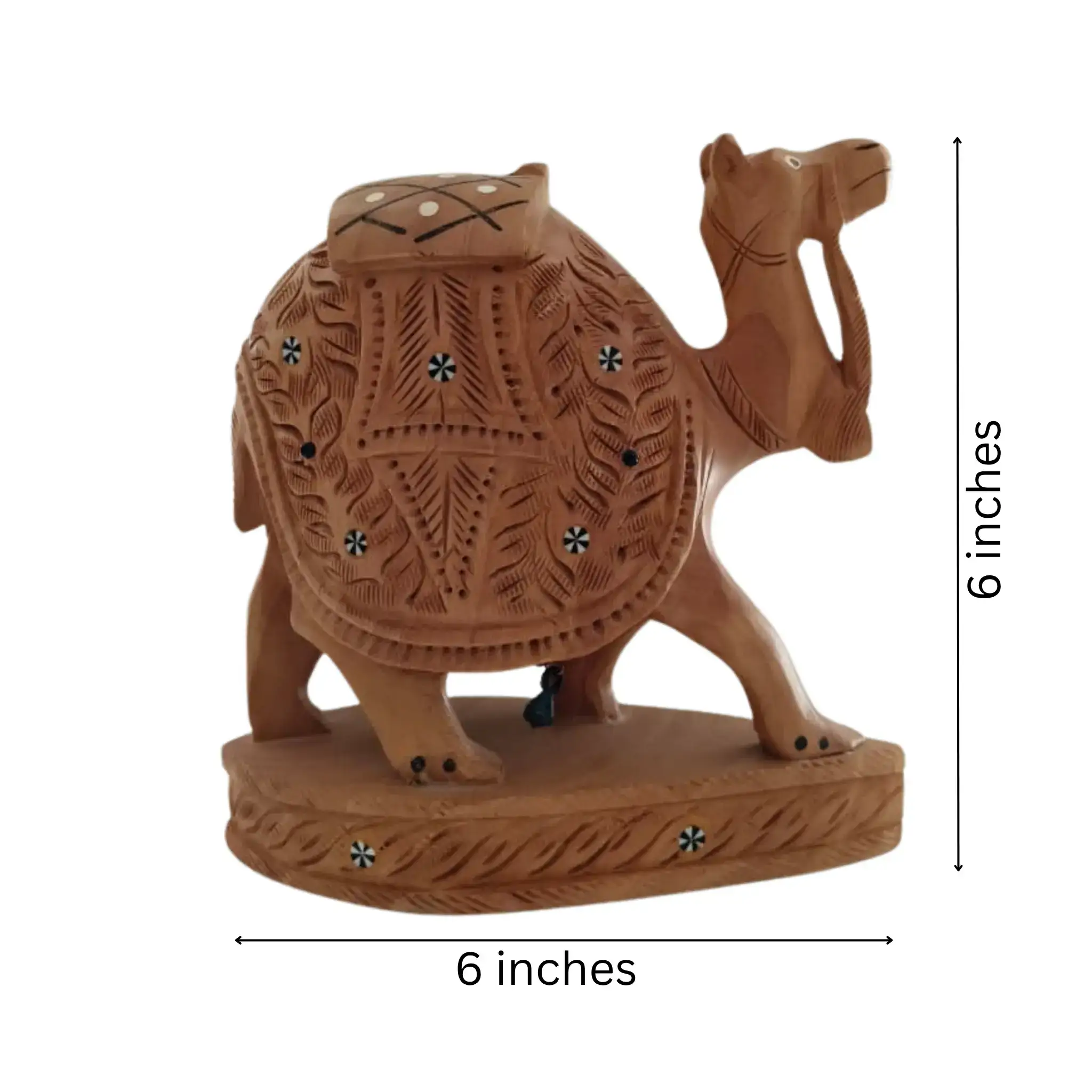Intricately Hand-Carved Wooden Camel | Rustic Home Decor Piece - Image 8