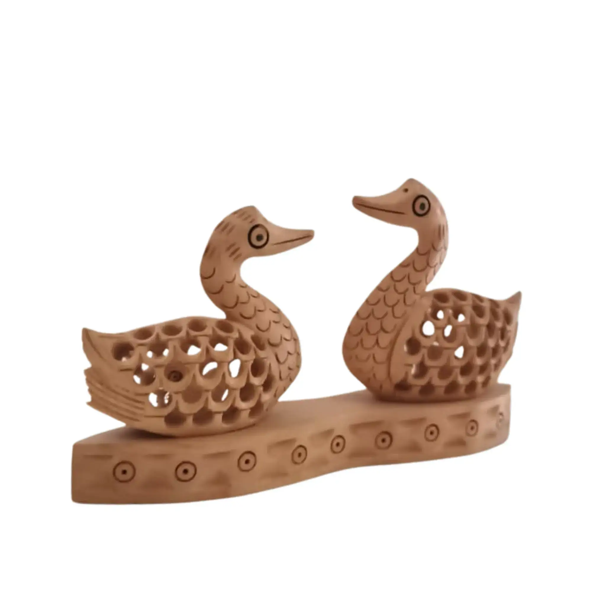 Wooden Carved Ducks Couple | Ideal Gift & Decorative Sculpture - Image 4