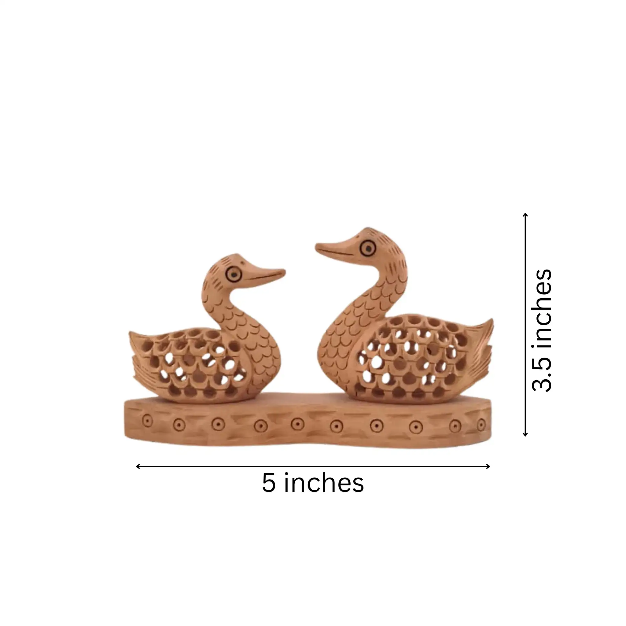 Wooden Carved Ducks Couple | Ideal Gift & Decorative Sculpture - Image 6
