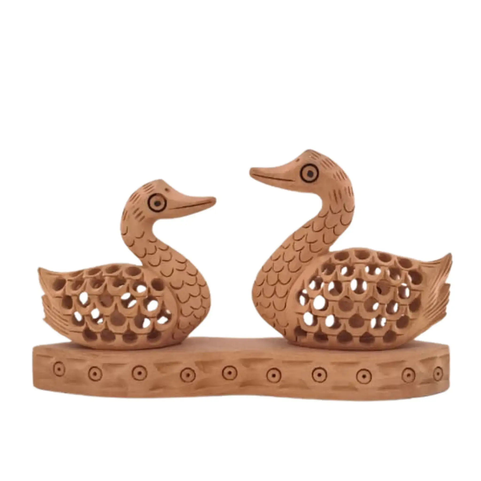 Wooden Carved Ducks Couple | Ideal Gift & Decorative Sculpture - Image 7
