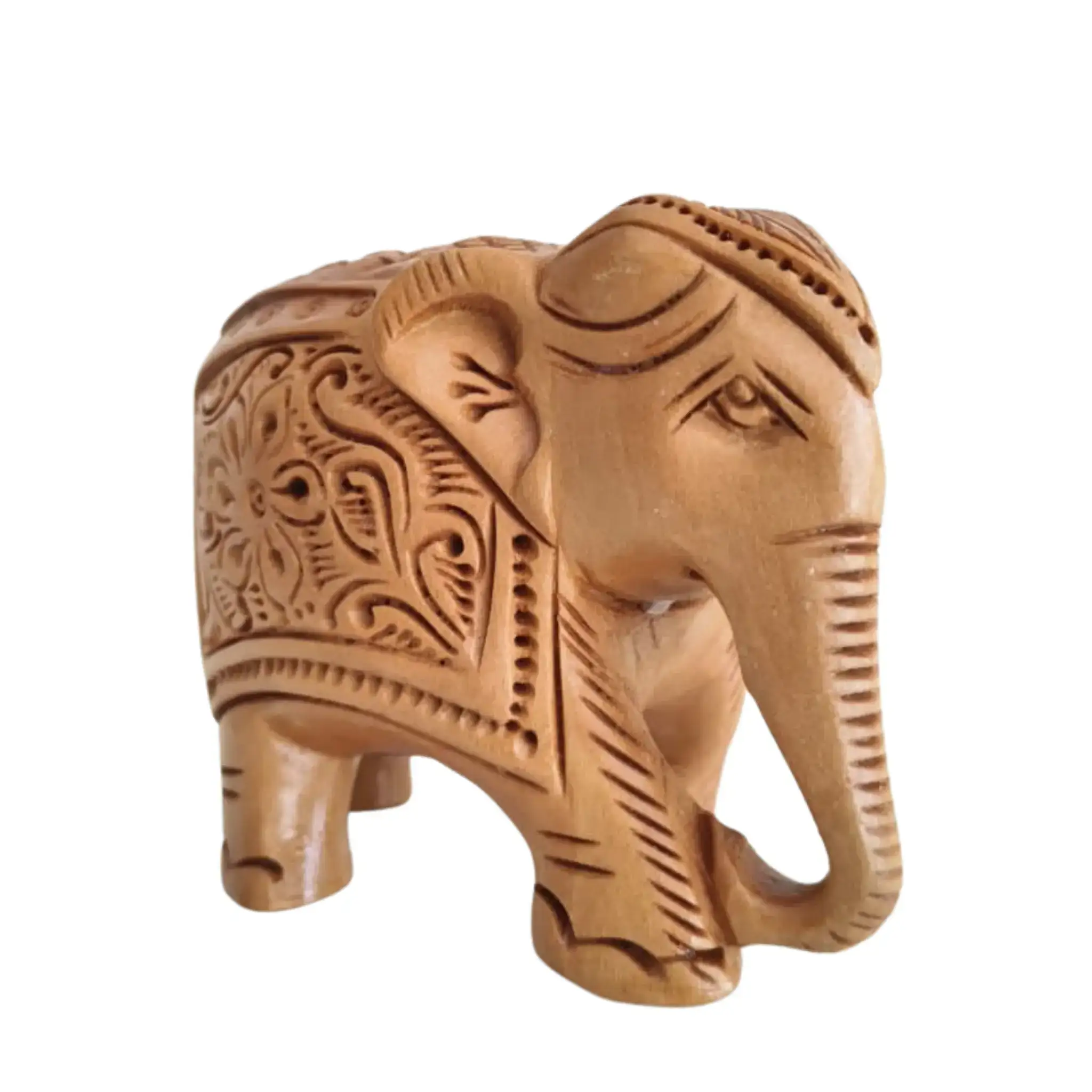 Hand-Carved Wooden Elephants – Artisan Decorative Sculptures - Image 11