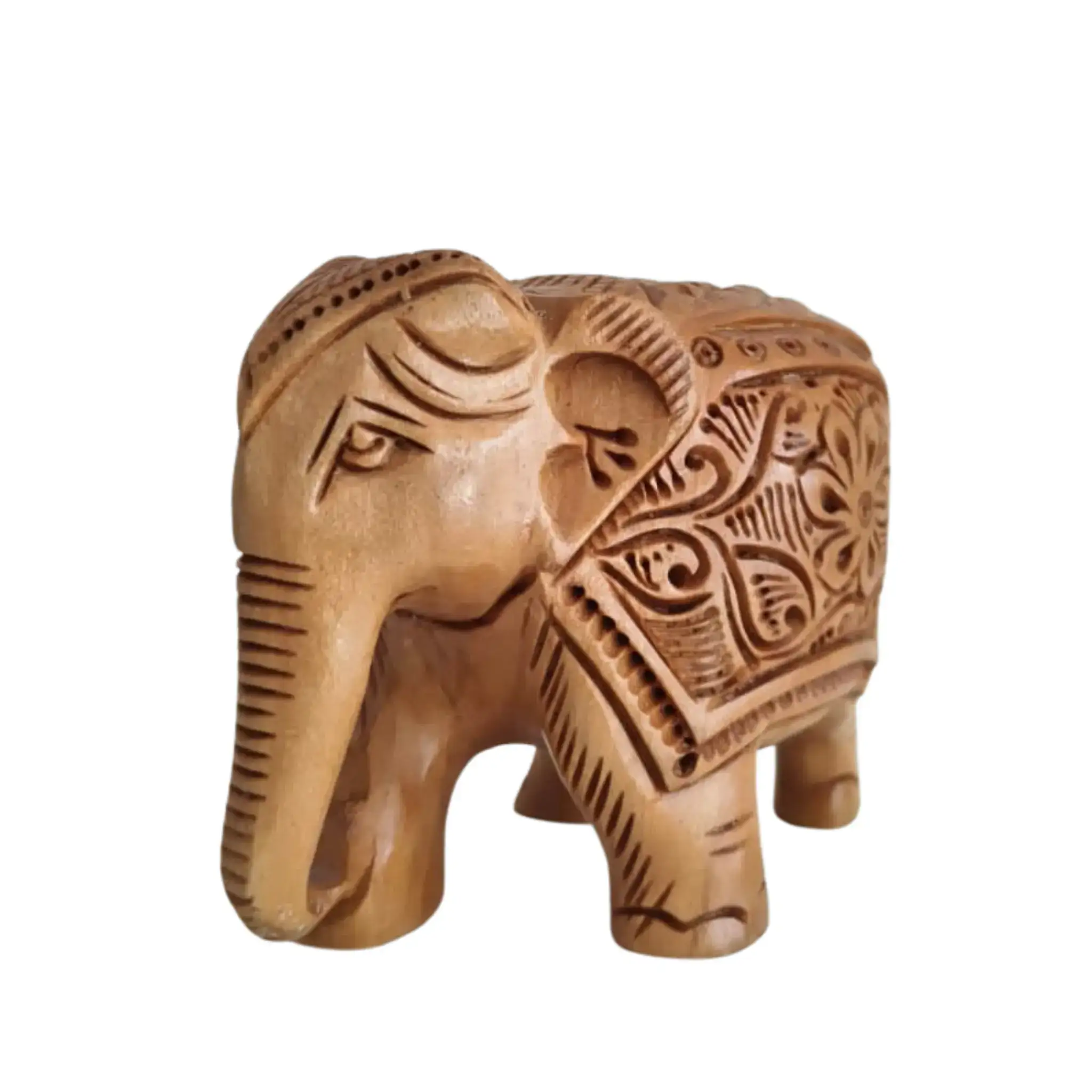 Hand-Carved Wooden Elephants – Artisan Decorative Sculptures - Image 12