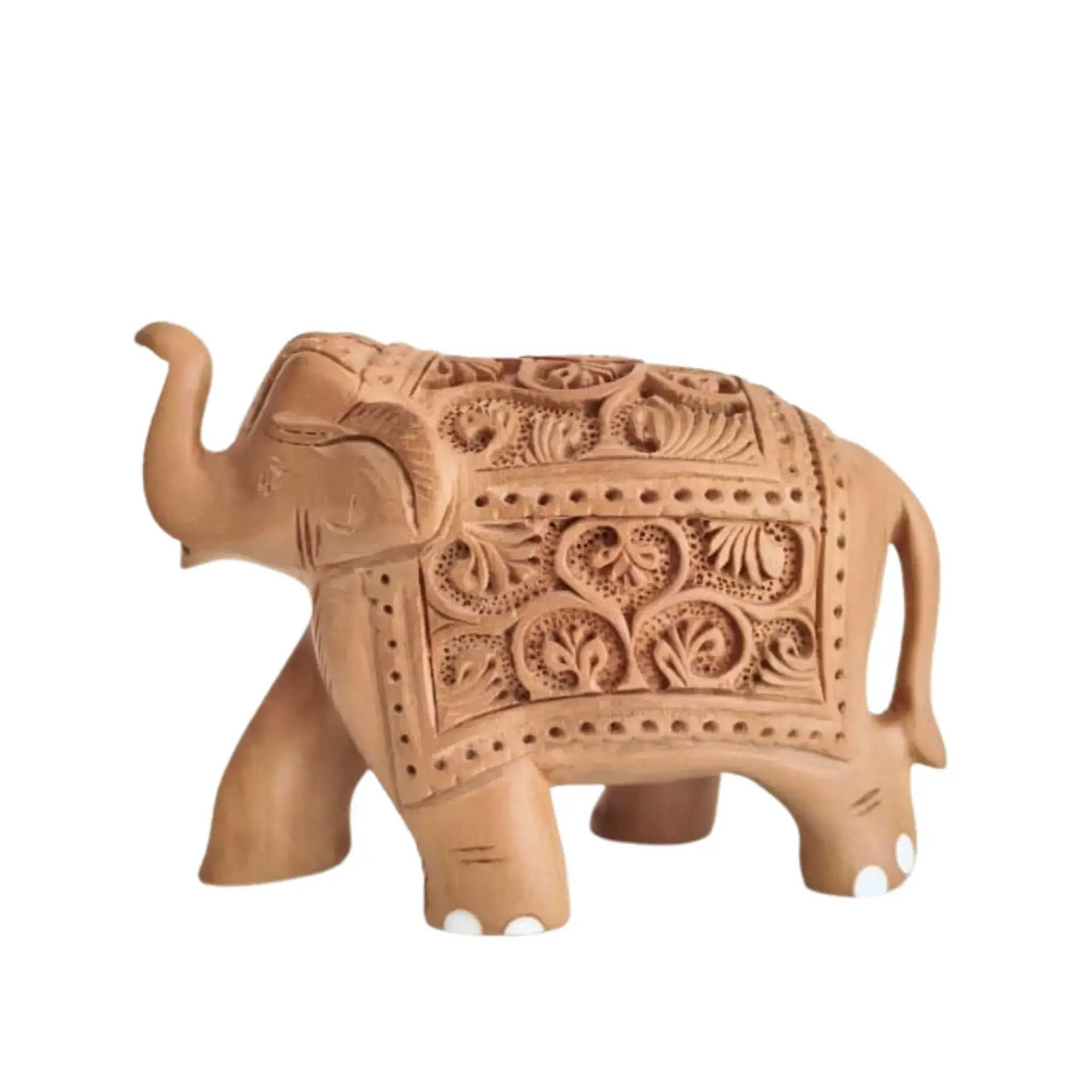 Hand-Carved Wooden Elephants – Artisan Decorative Sculptures - Image 26