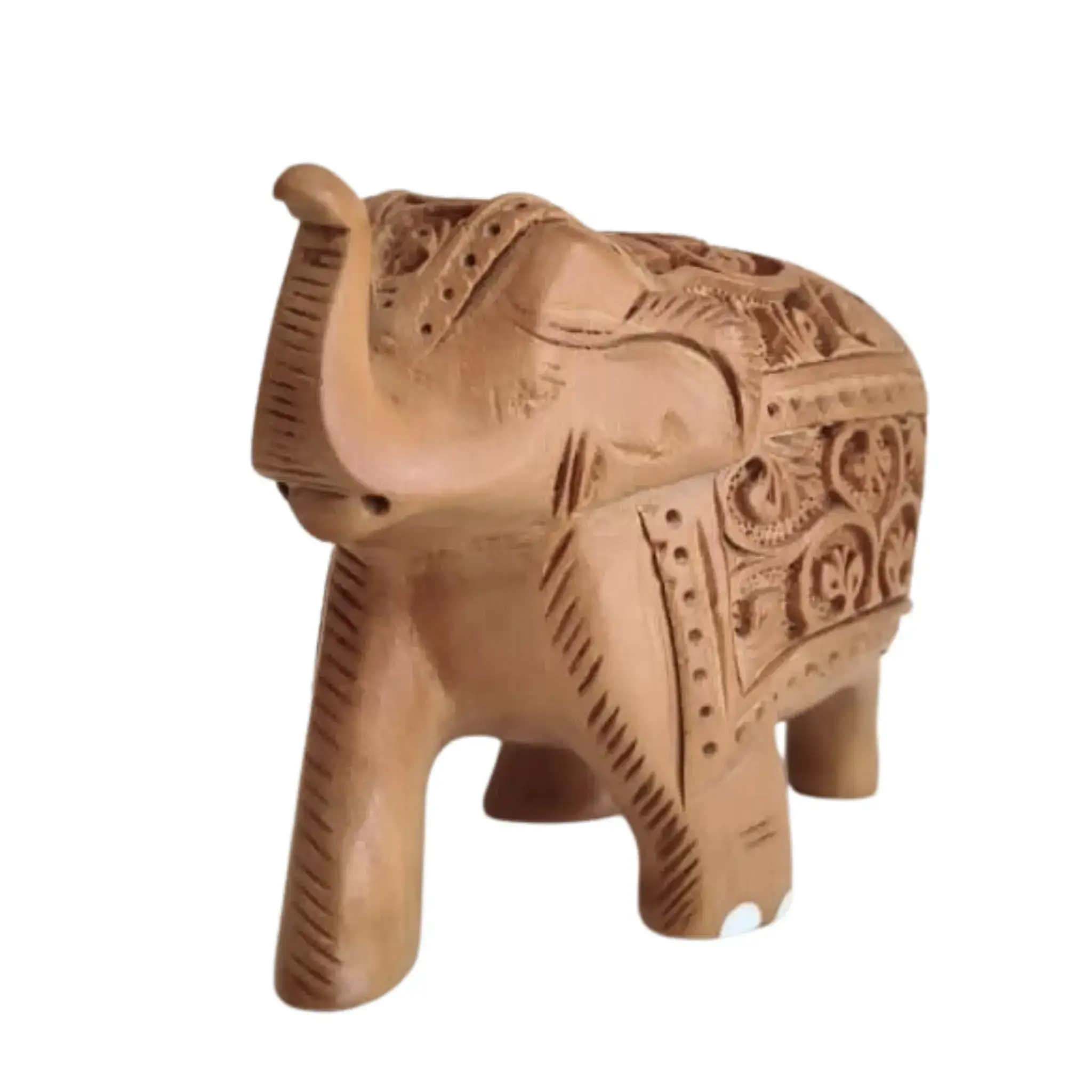 Hand-Carved Wooden Elephants – Artisan Decorative Sculptures - Image 27