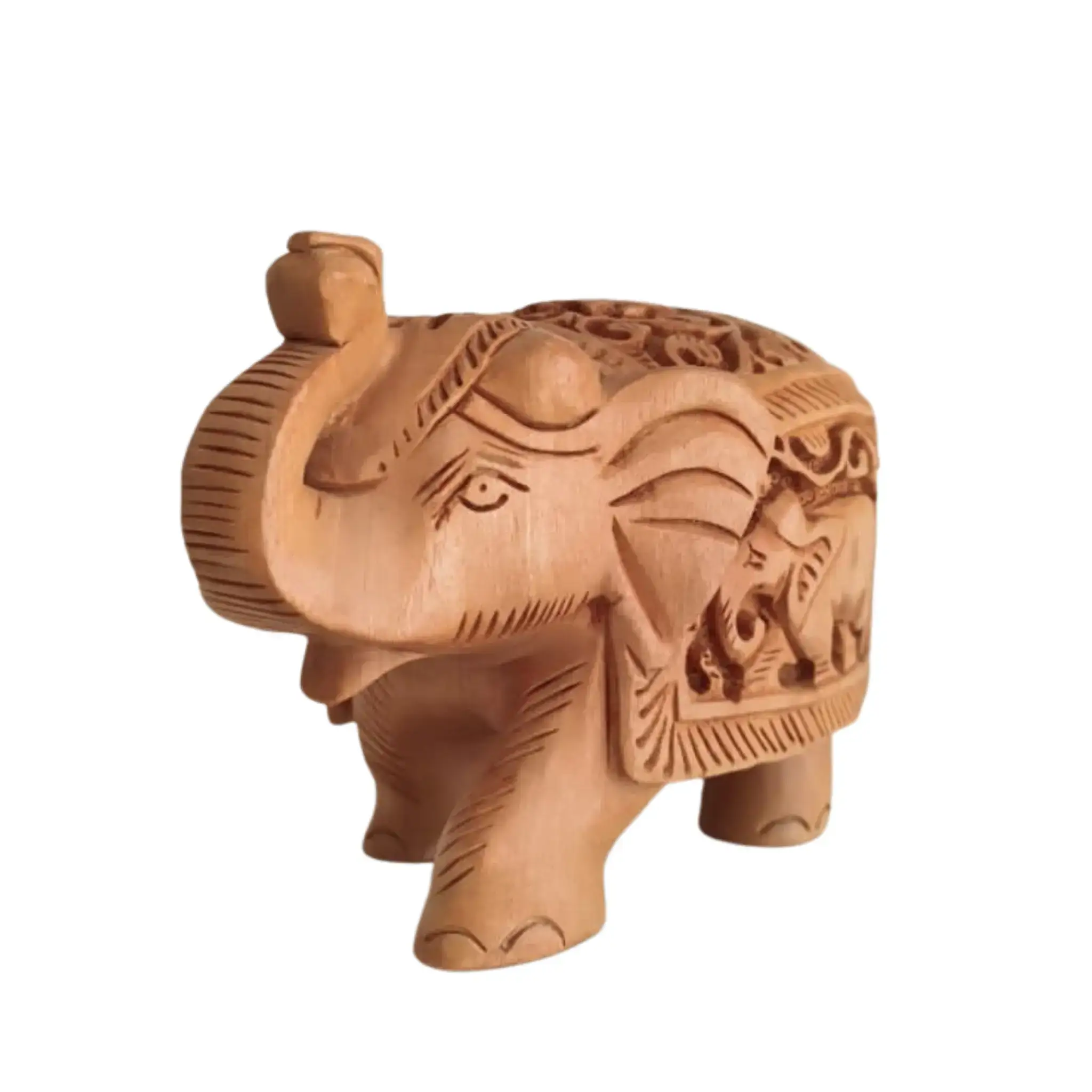 Hand-Carved Wooden Elephants – Artisan Decorative Sculptures - Image 34