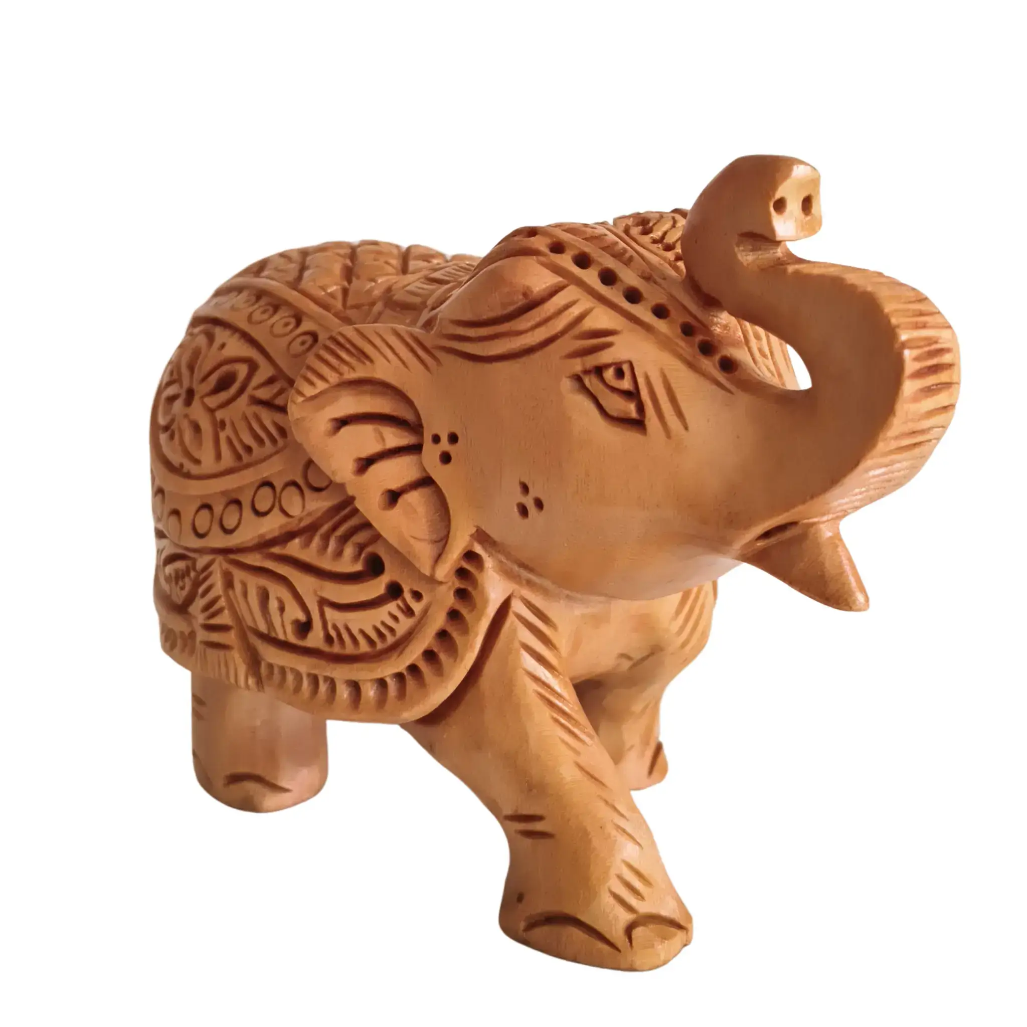 Hand-Carved Wooden Elephants – Artisan Decorative Sculptures - Image 44