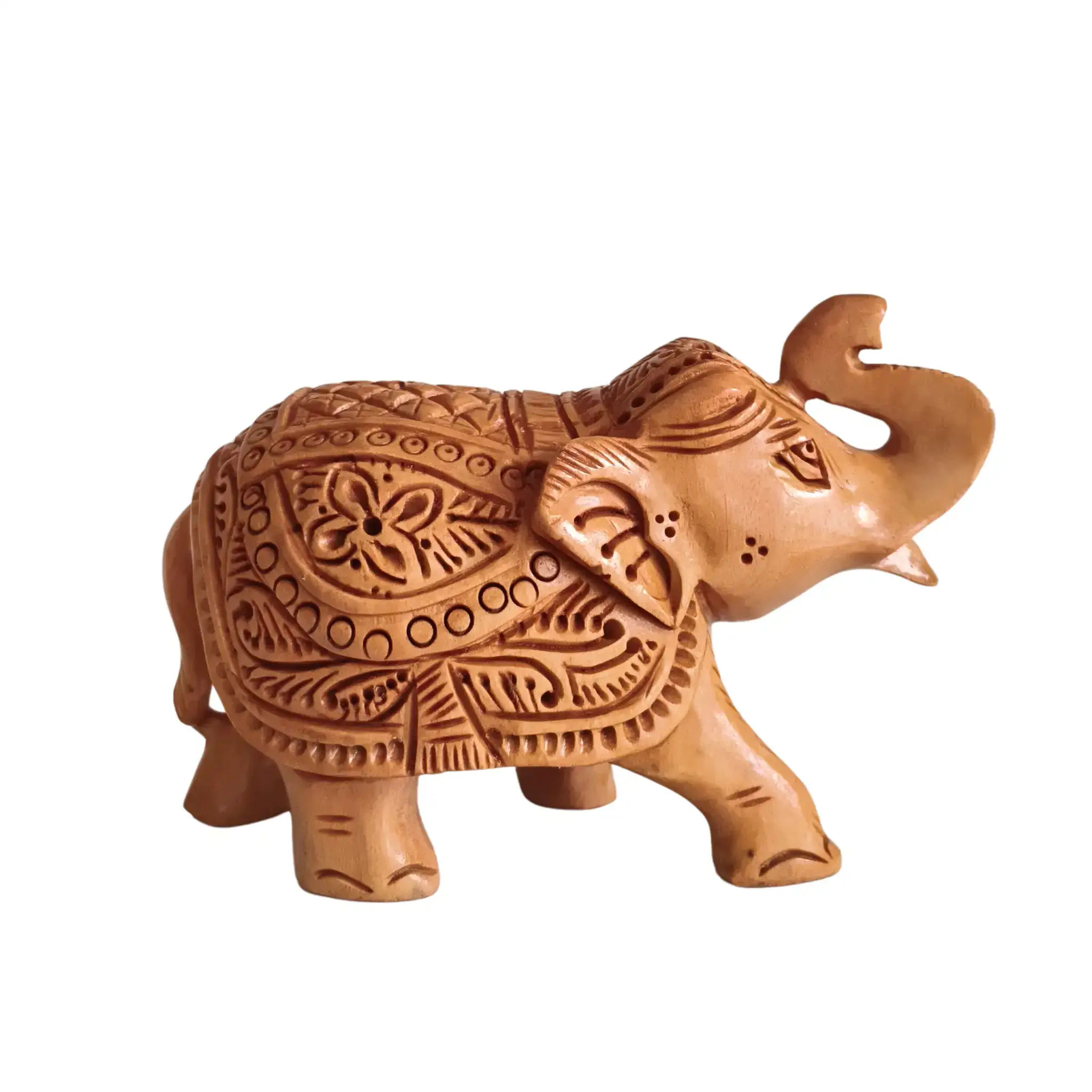 Hand-Carved Wooden Elephants – Artisan Decorative Sculptures - Image 46