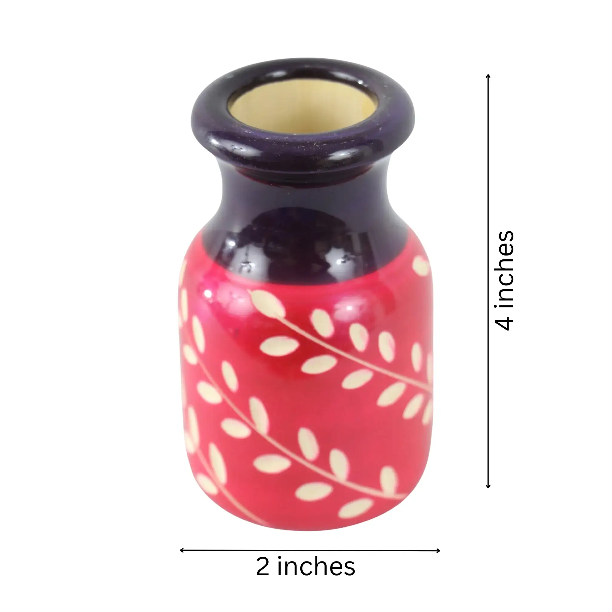 Chenapatnam Wooden Flower Vase – Beautiful Hand-Painted Decor - Image 8