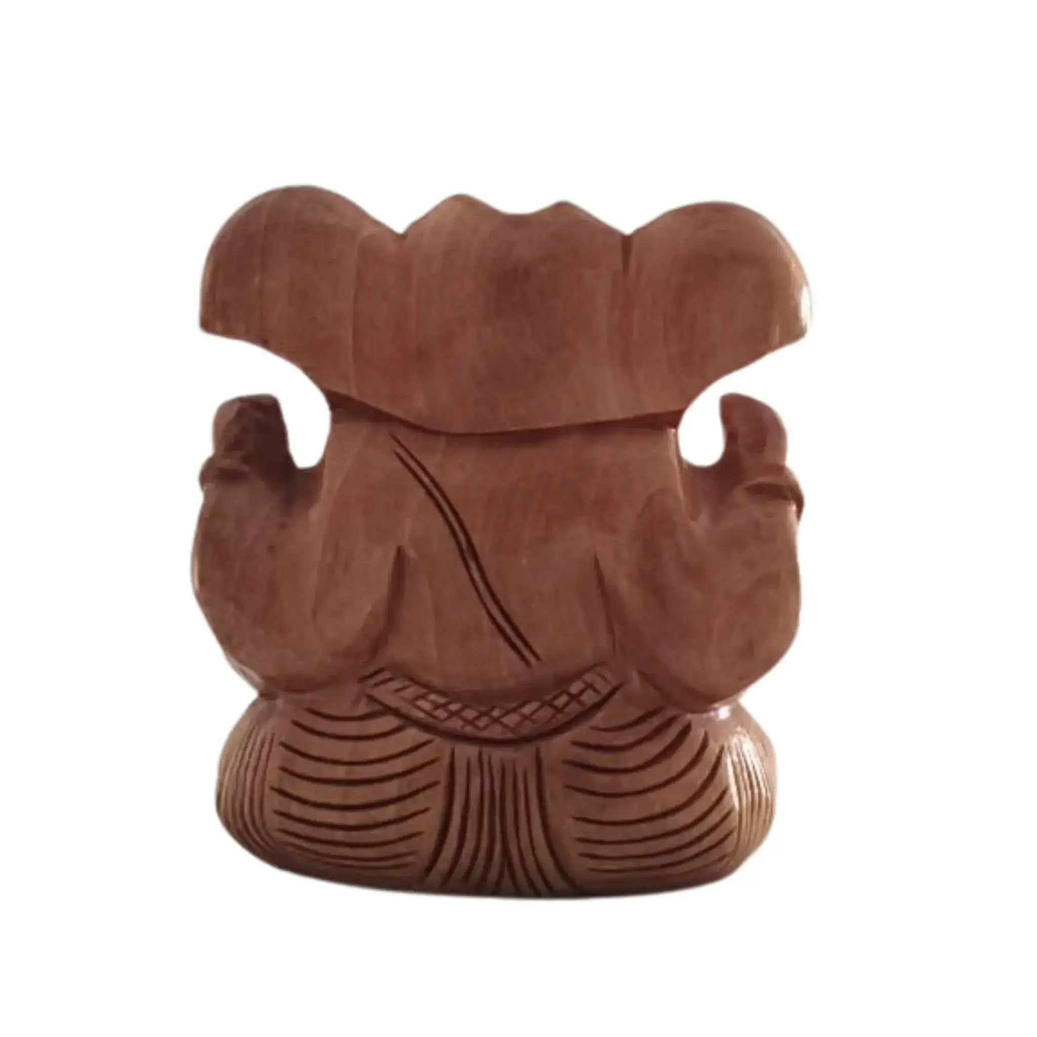 Decorative Wooden Ganesh in Seated Position | Handmade Religious Figurine - Image 17