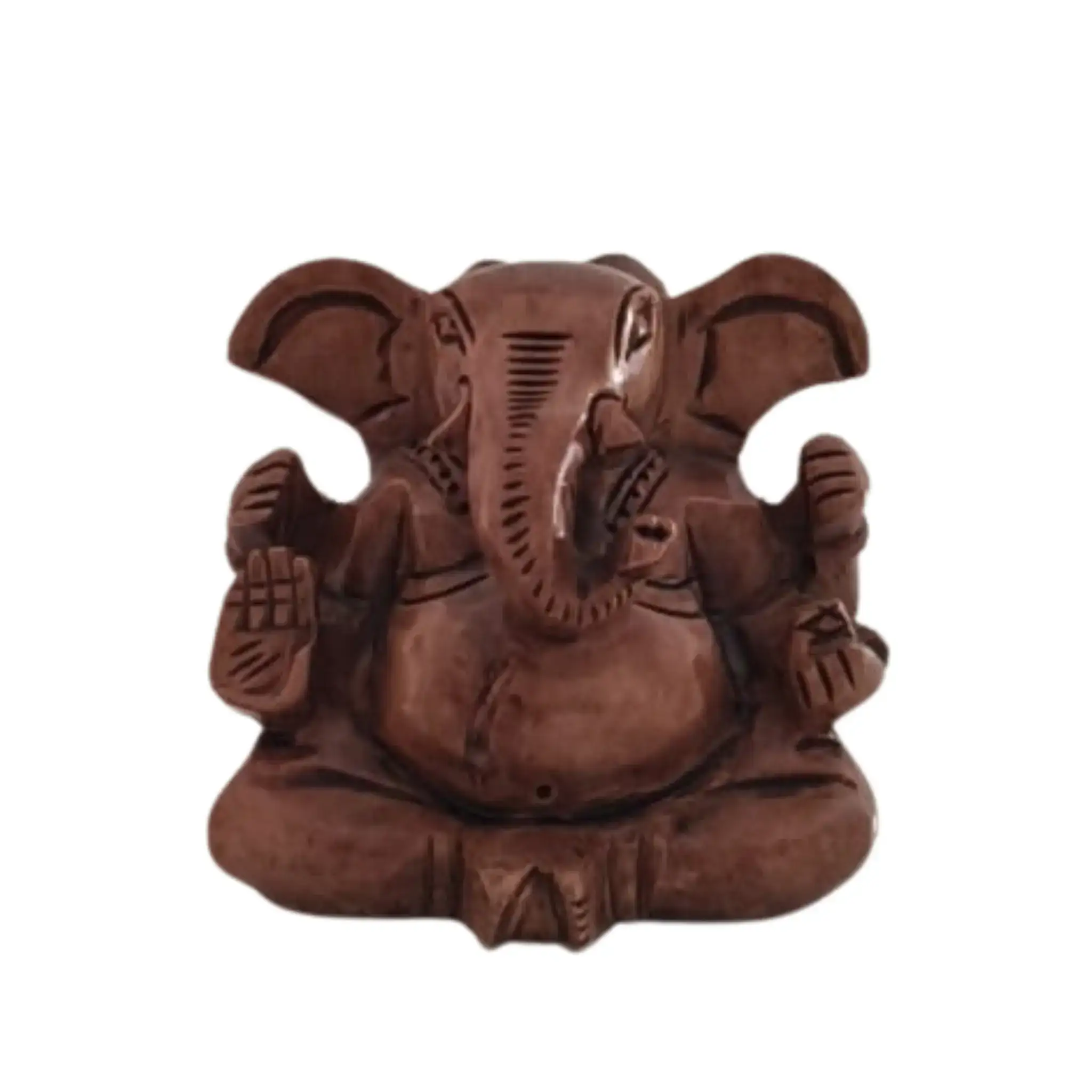 Decorative Wooden Ganesh in Seated Position | Handmade Religious Figurine - Image 22