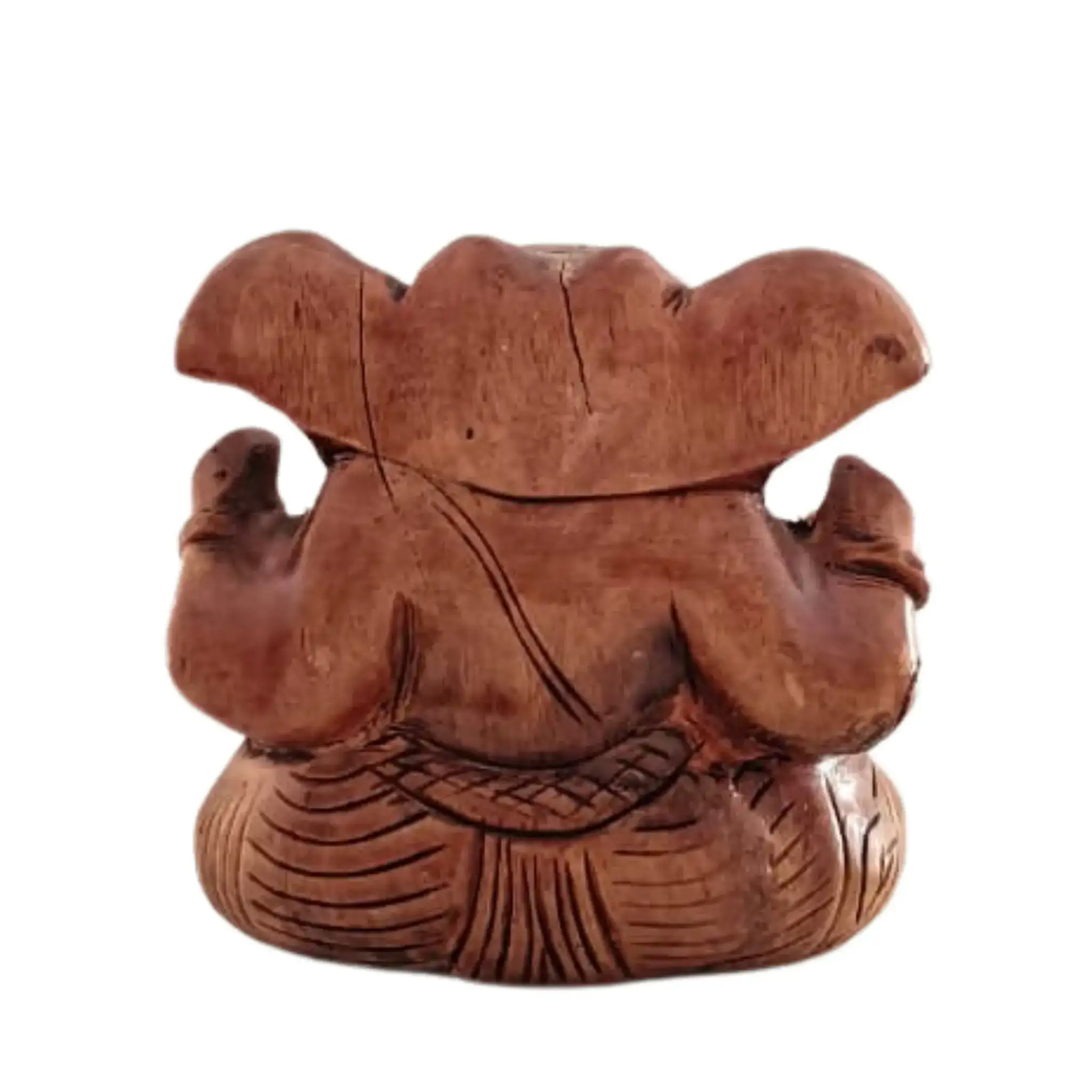 Decorative Wooden Ganesh in Seated Position | Handmade Religious Figurine - Image 23