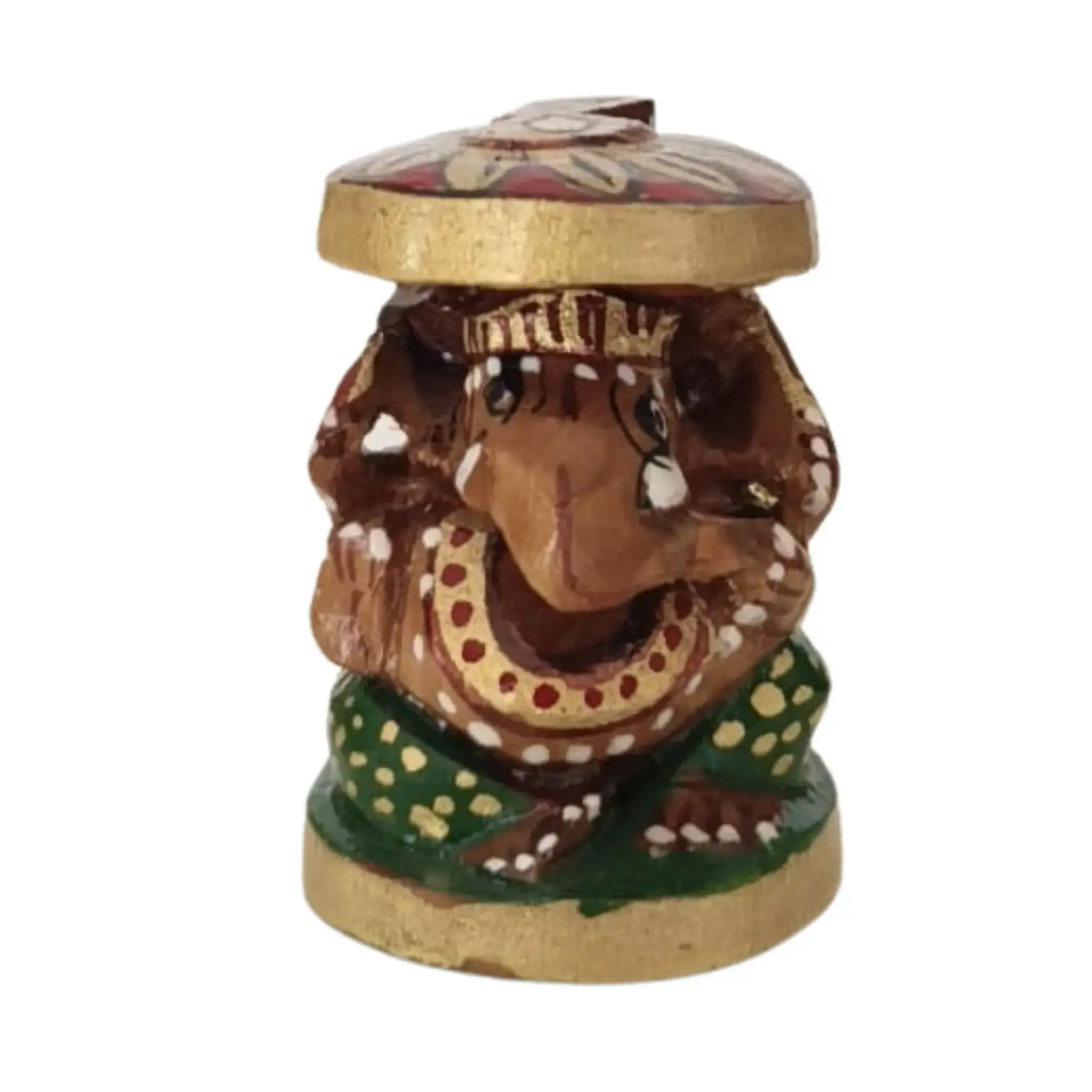 Wooden Ganesh Statue – Beautiful Hand-Painted Religious Art - Image 15