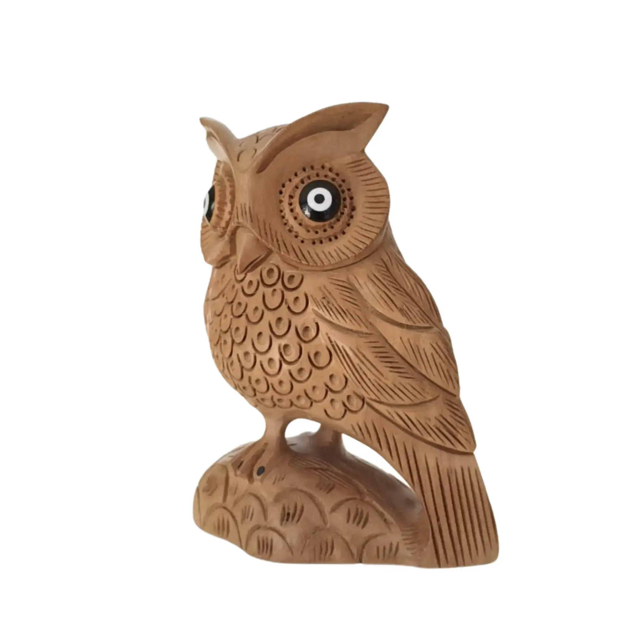 Handmade Wooden Jali Owl – Intricate Carved Decor Piece - Image 10