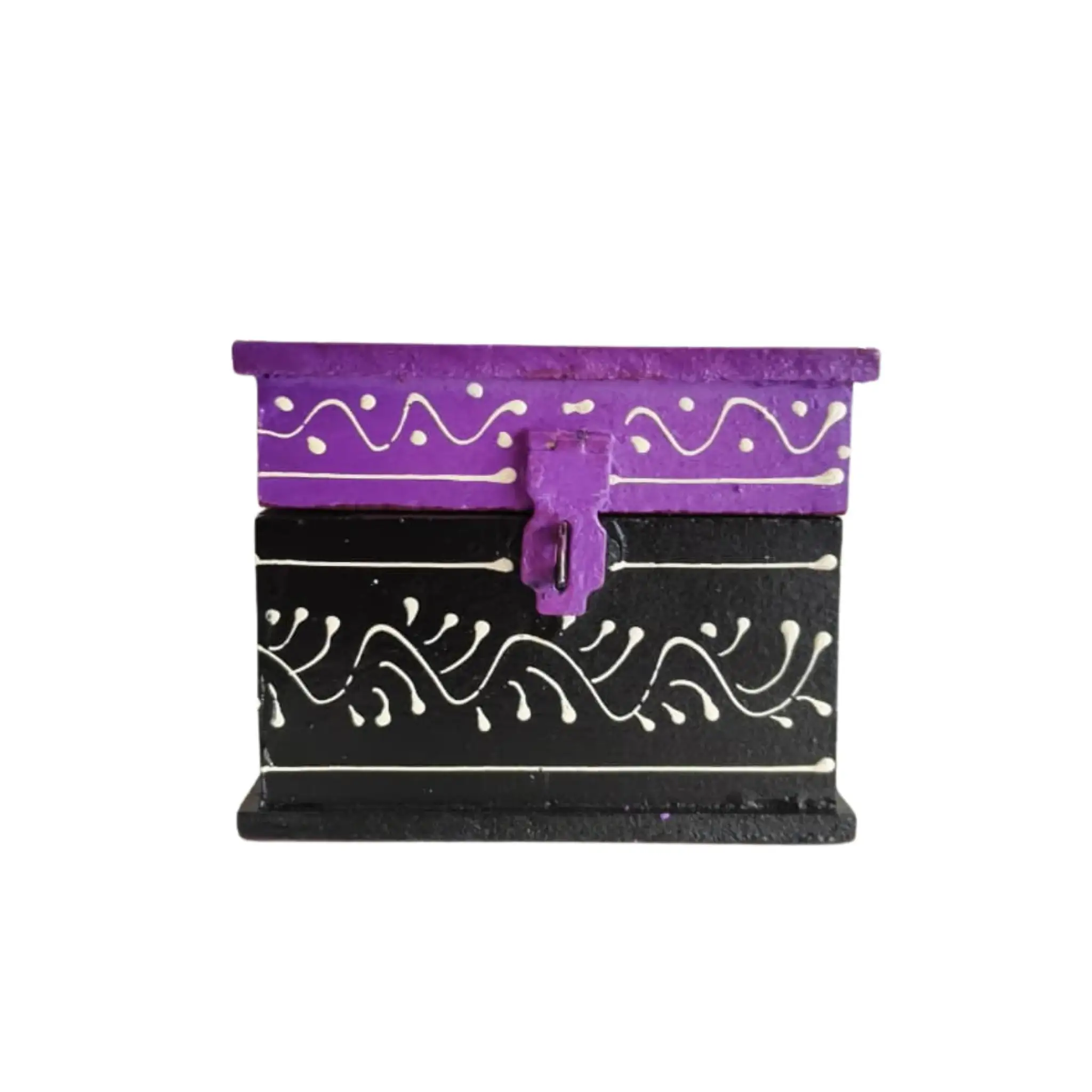Colorful Hand-Painted Royal Elephant Wooden Jewellery Box - Image 7