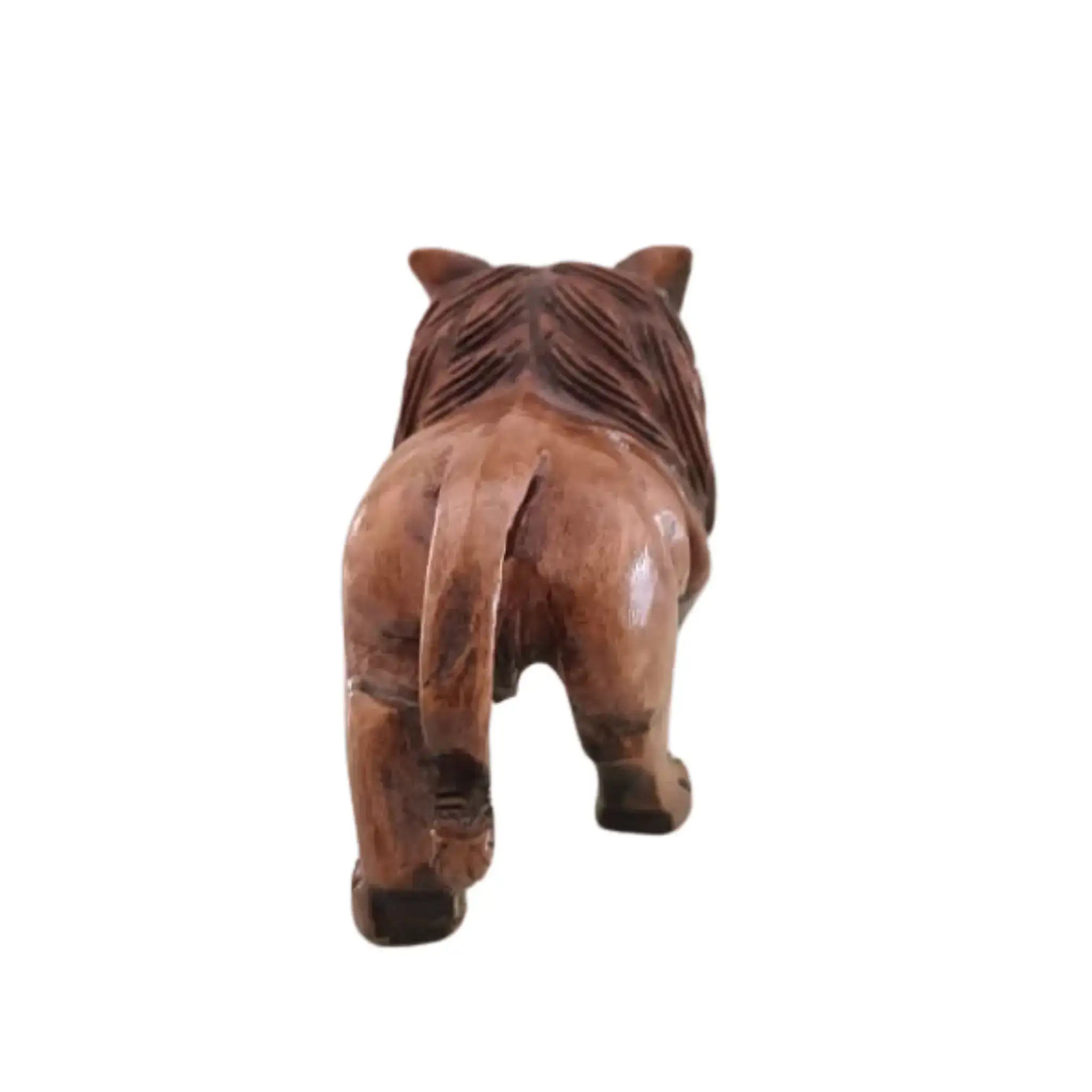 Wooden Lion Carving | Intricate Hand-Carved Animal Statue - Image 6