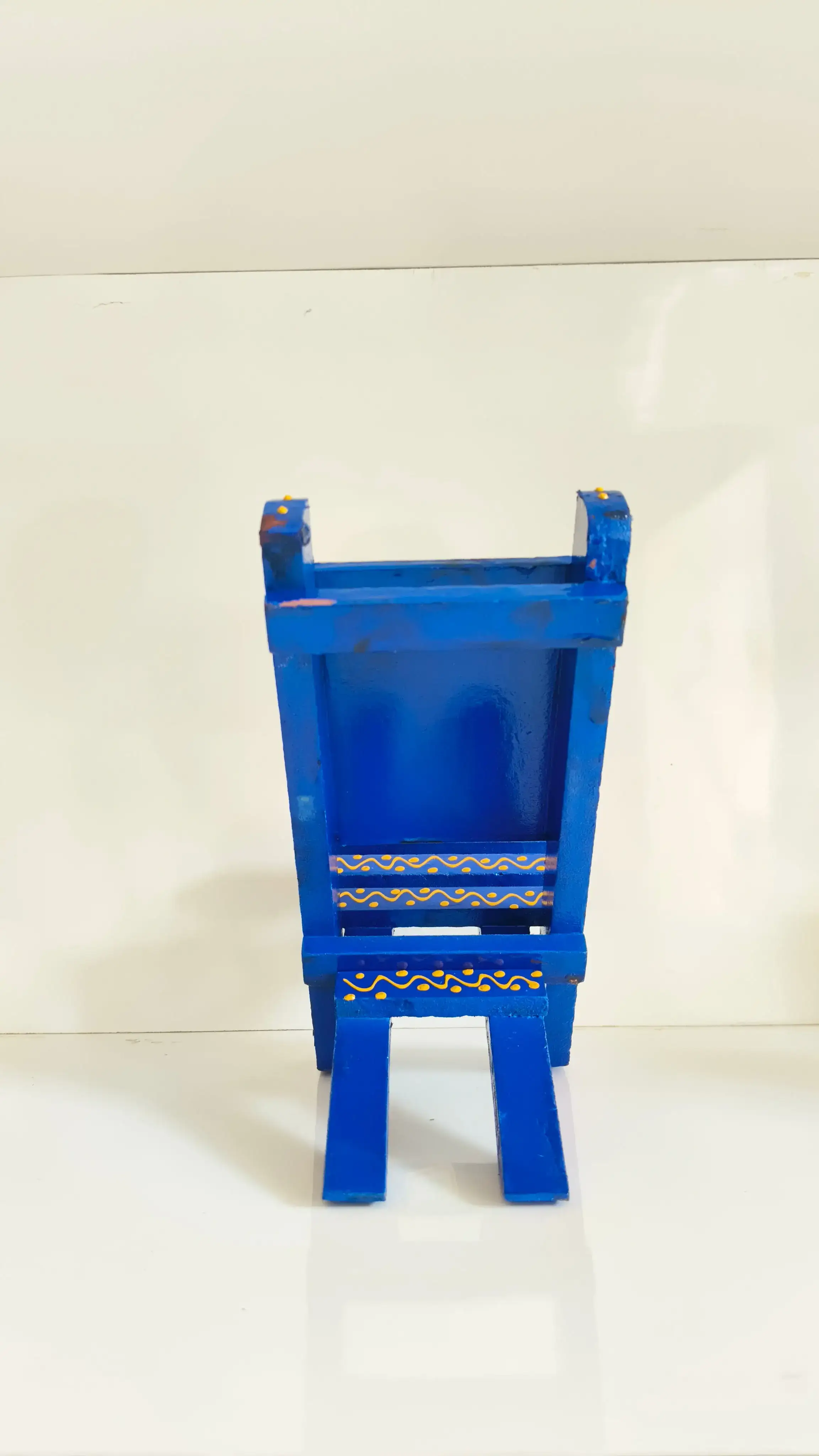 Handcrafted Wooden Mobile Stand | Colorful Hand-Painted Design - Image 11