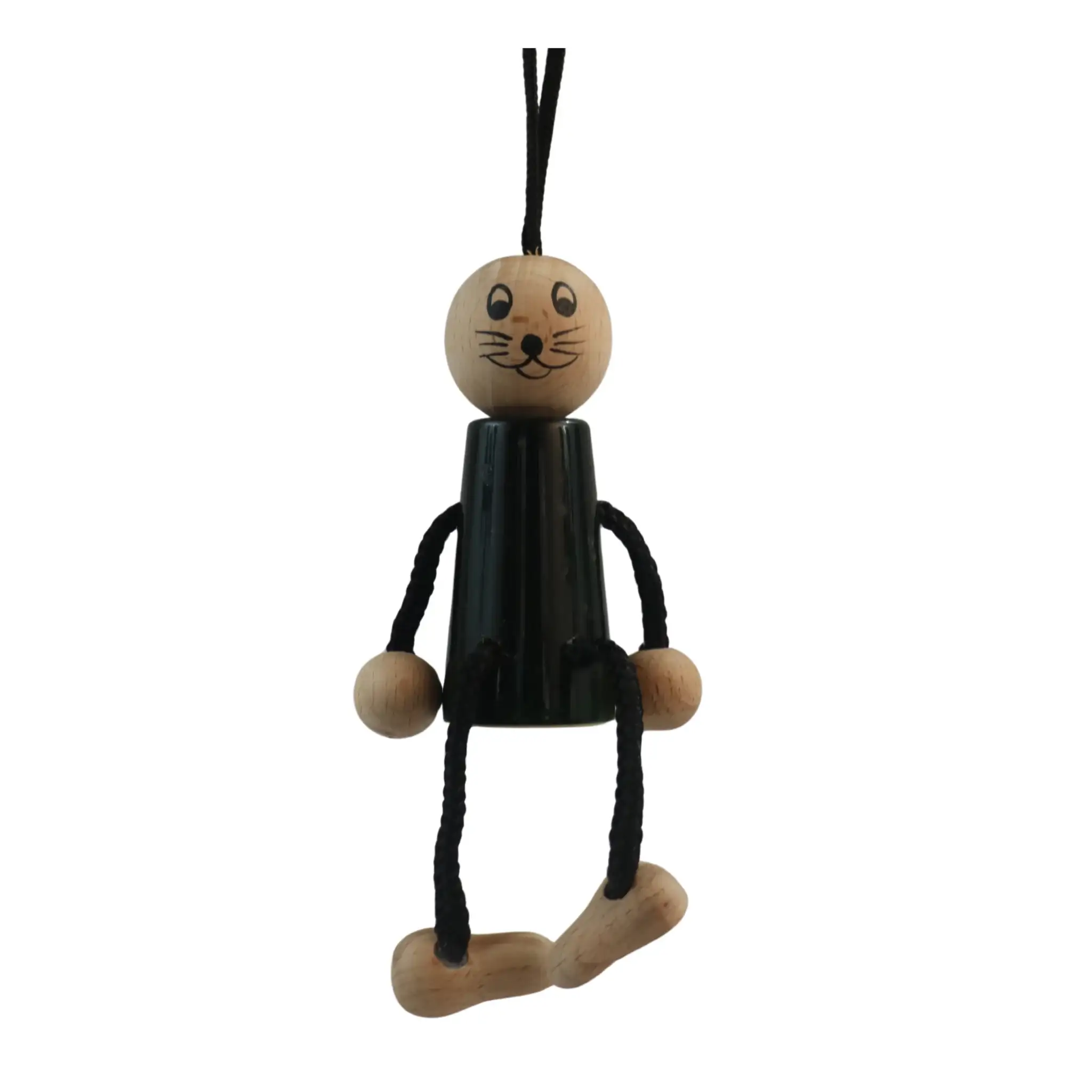 Handpainted Wooden Mouse Hanging Dolls with Non-Toxic Colors - Image 3