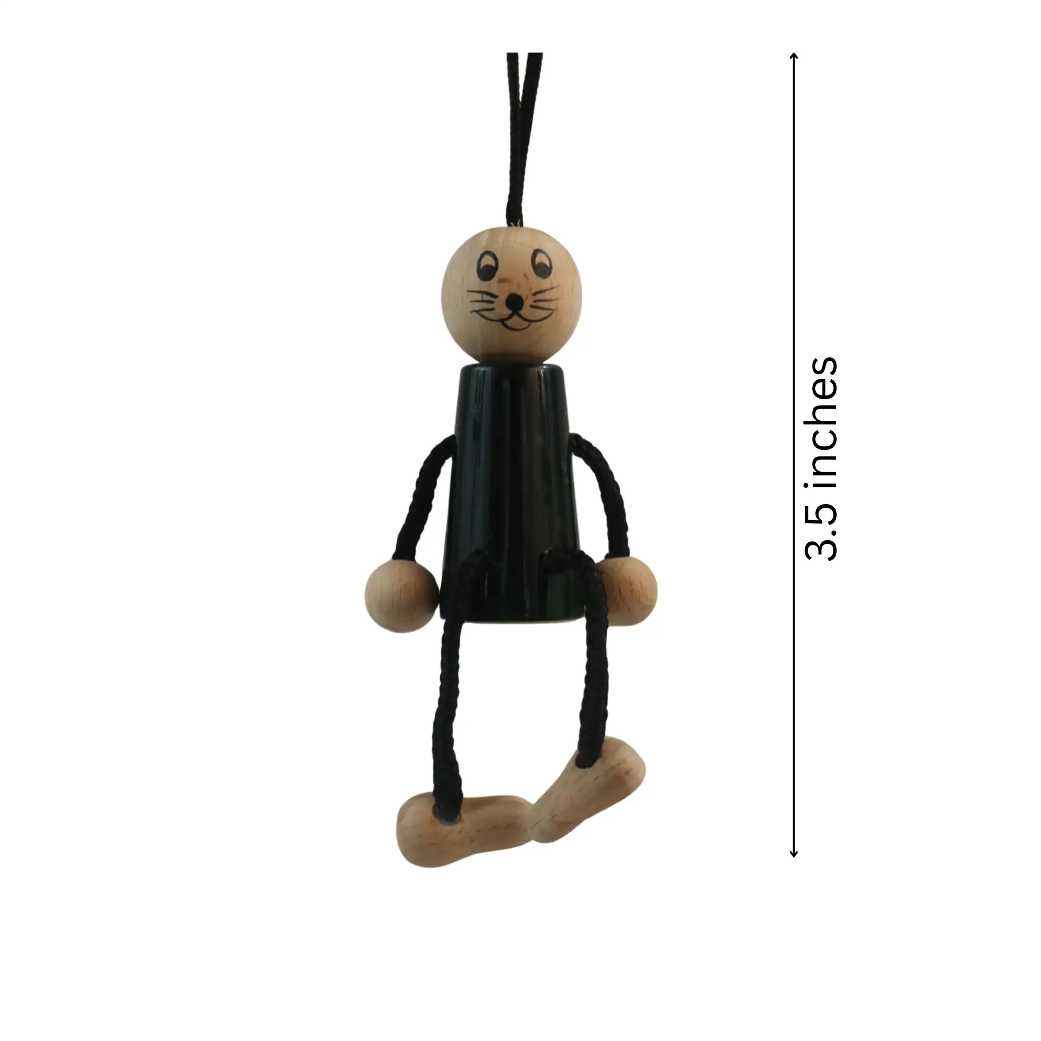 Handpainted Wooden Mouse Hanging Dolls with Non-Toxic Colors - Image 4