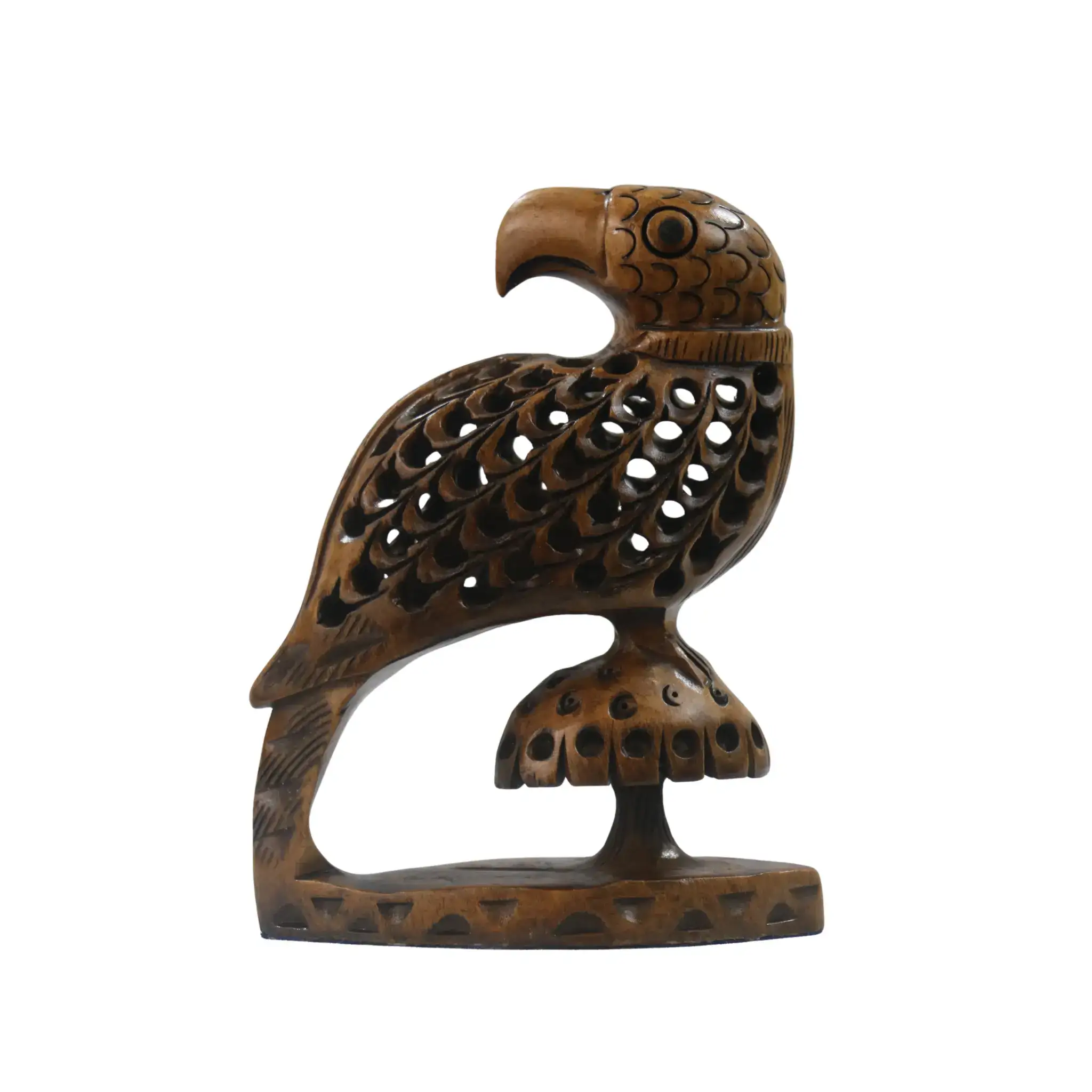 Hand-Carved Wooden Parrot Jali – Intricate Traditional Artwork - Image 4