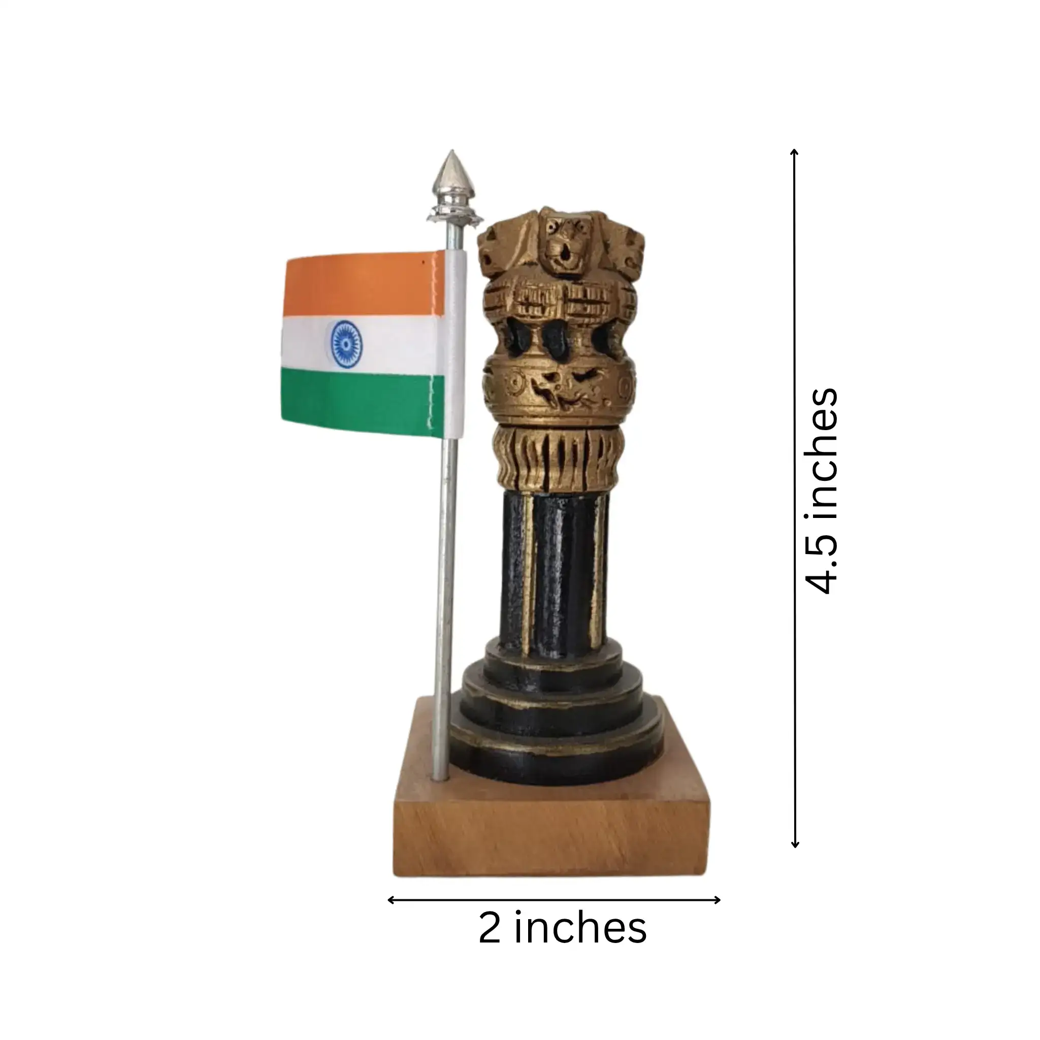 Handmade Wooden Police Flag Stand – Elegant Desk Accessory - Image 5