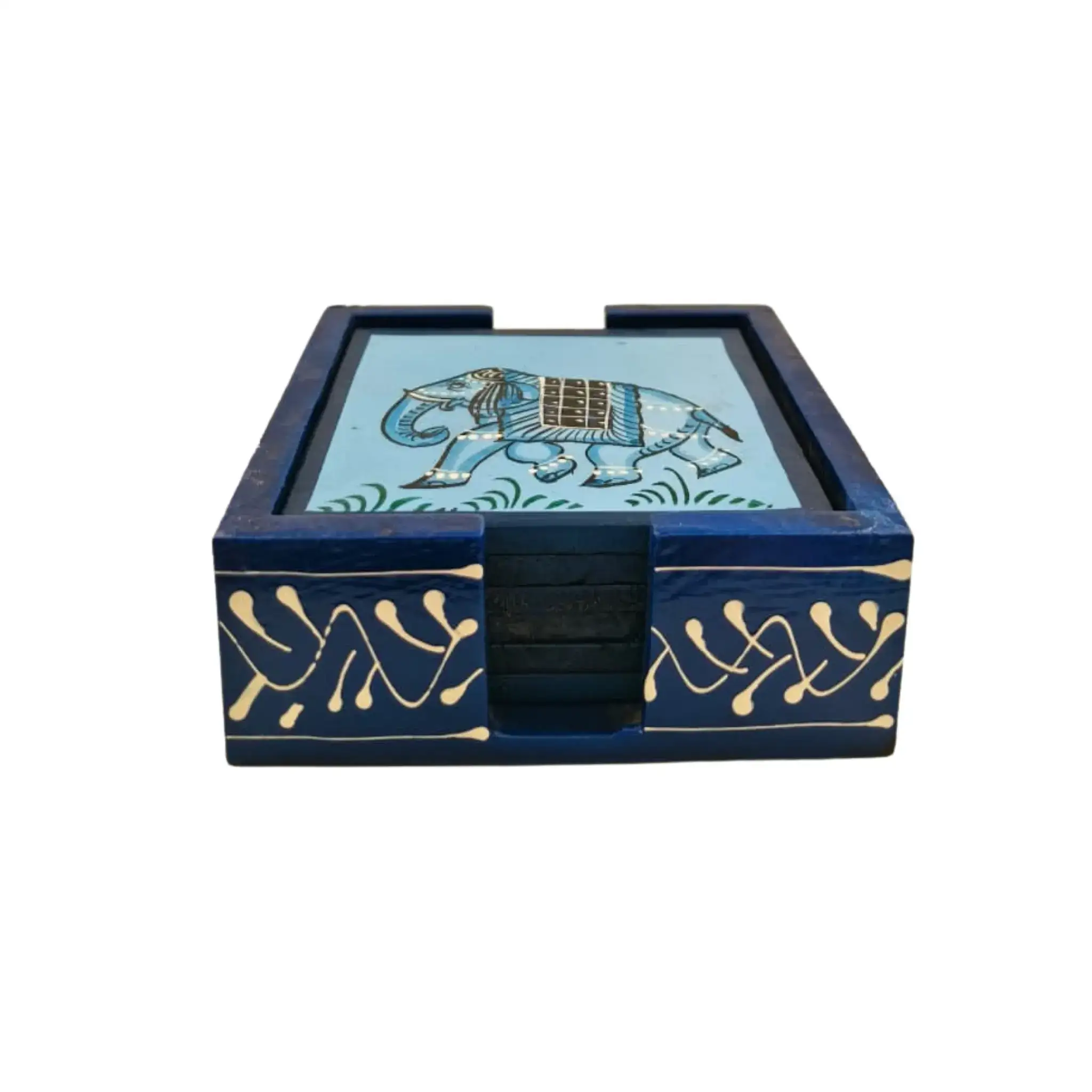Hand-Painted Wooden Tea Coasters | Set of Decorative Drink Mats - Image 11