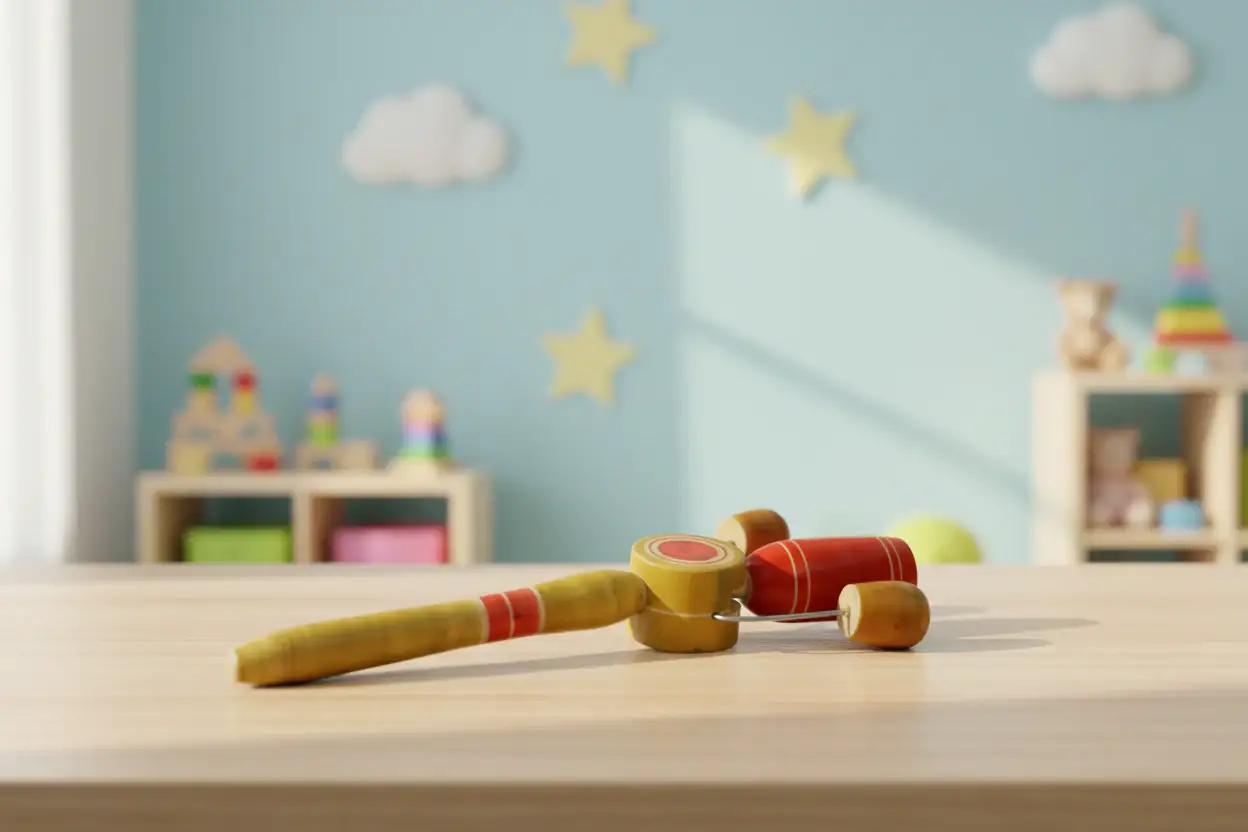 Channapatna Wooden Tic Tic Rattle – Fun & Colorful Toy for Kids - Image 4
