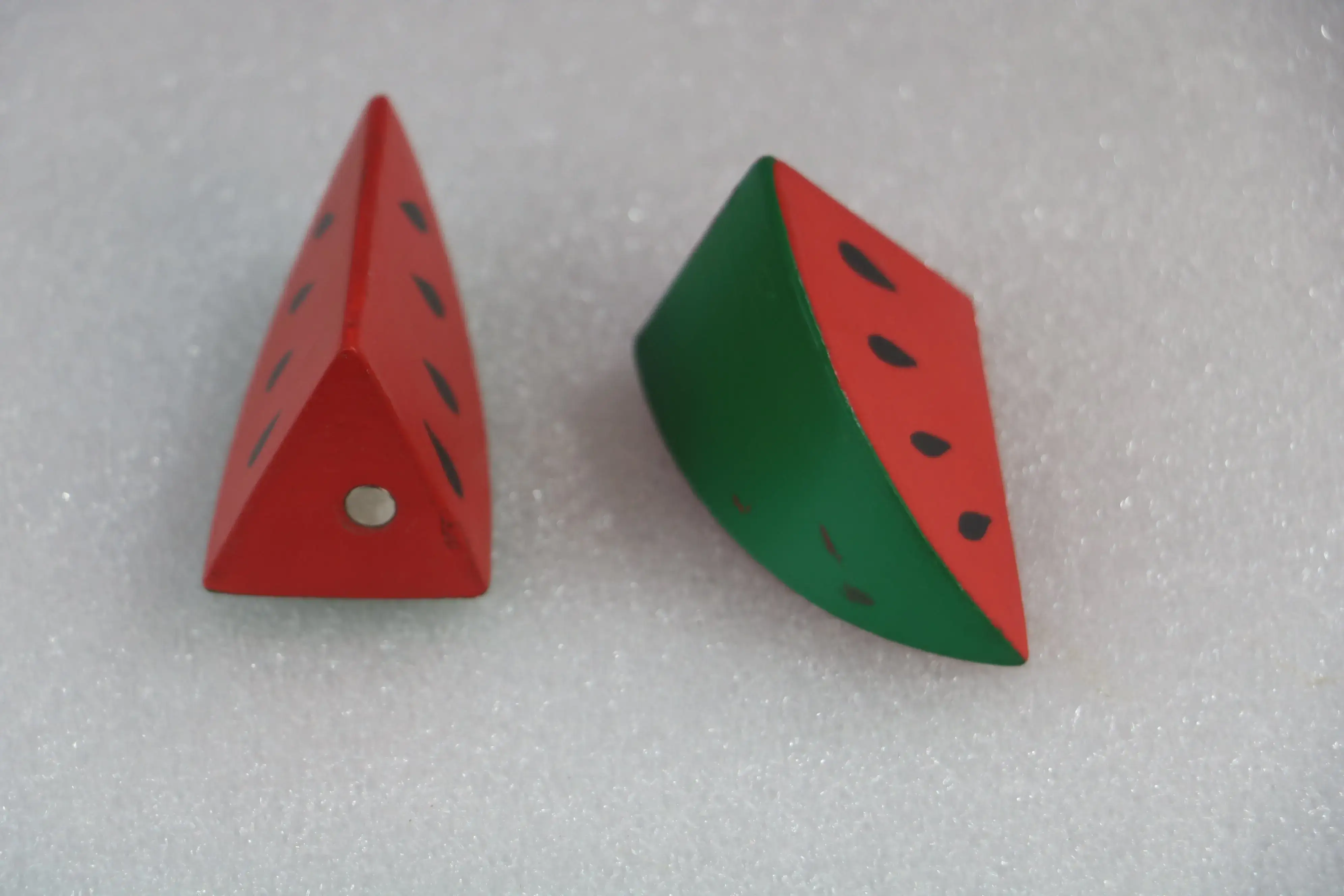 Wooden Watermelon Magnets Non-Toxic Color - Image 3